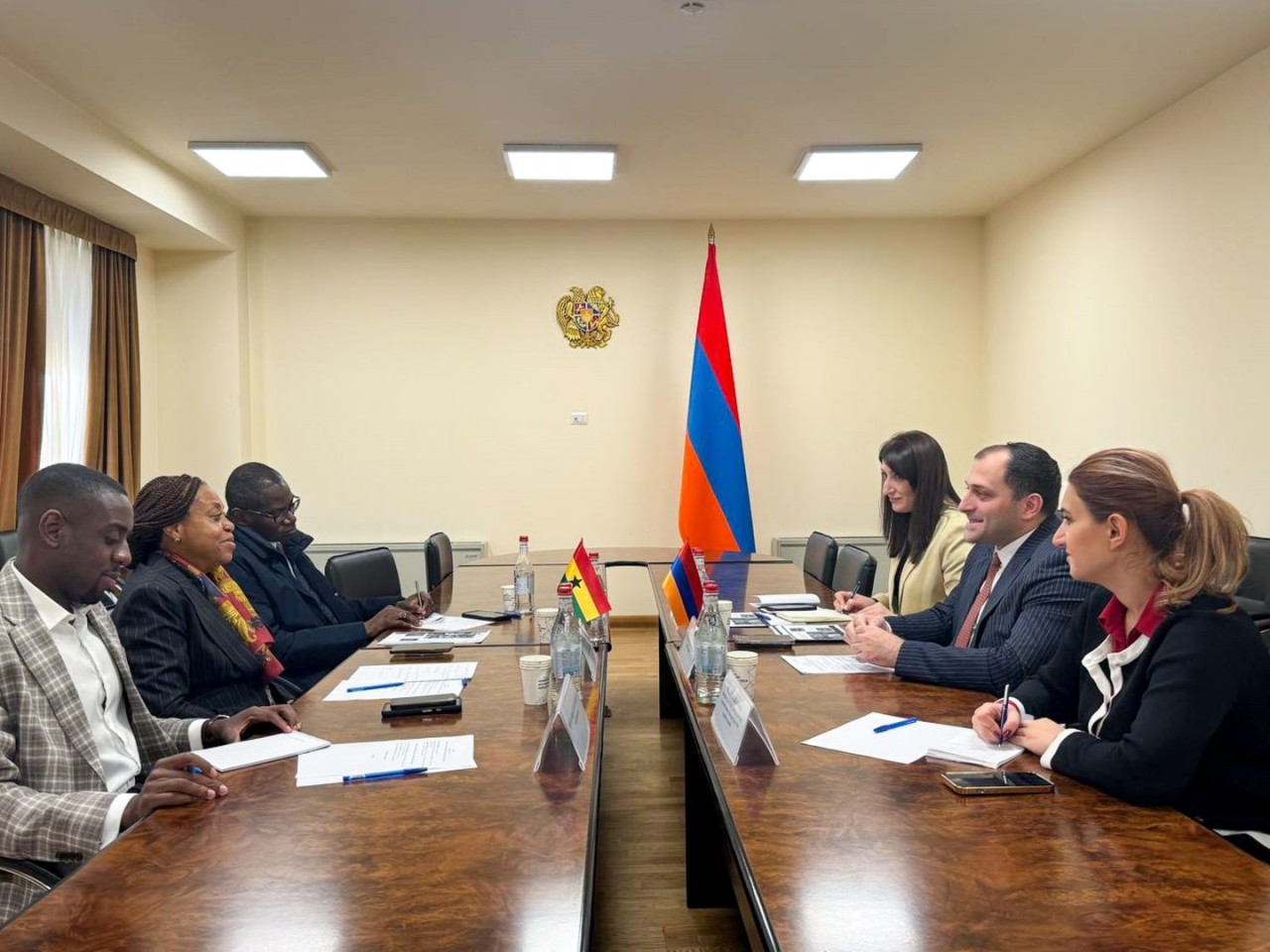 Gevorg Mantashyan received the newly appointed Ambassador of the Republic of Ghana, Lesley Akyaa Opoku-Ware