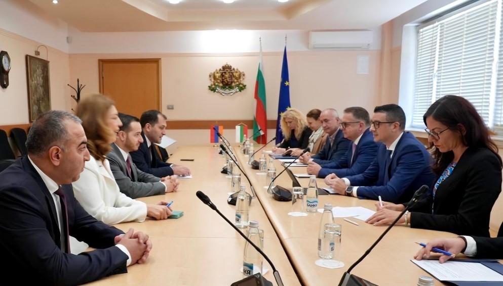 Mkhitar Hayrapetyan Meets with Bulgarian Minister of Economy and Industry Petar Dilov