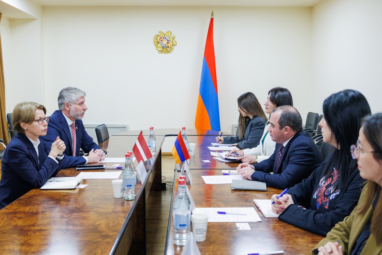 ԲՏԱ նախարարի տեղակալն ընդունել է Լատվիայի Հանրապետության դեսպանին